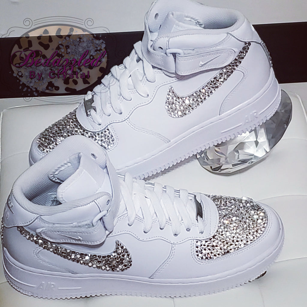 Bedazzled Nike Air Forces â Bedazzled by Crystal