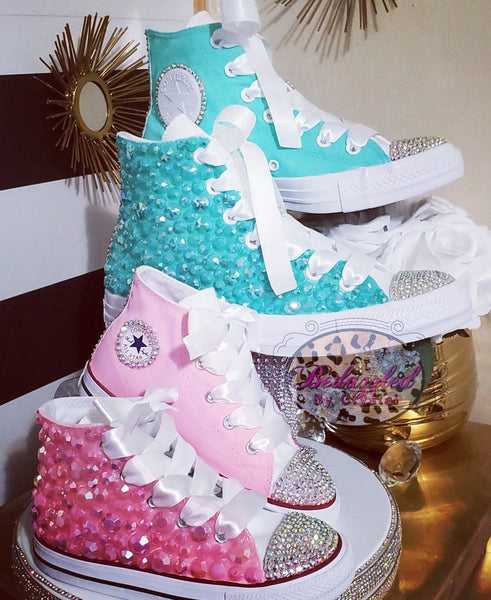 Half Bling & Handpainted Converse