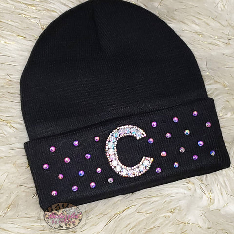 Bling Initial Beanie