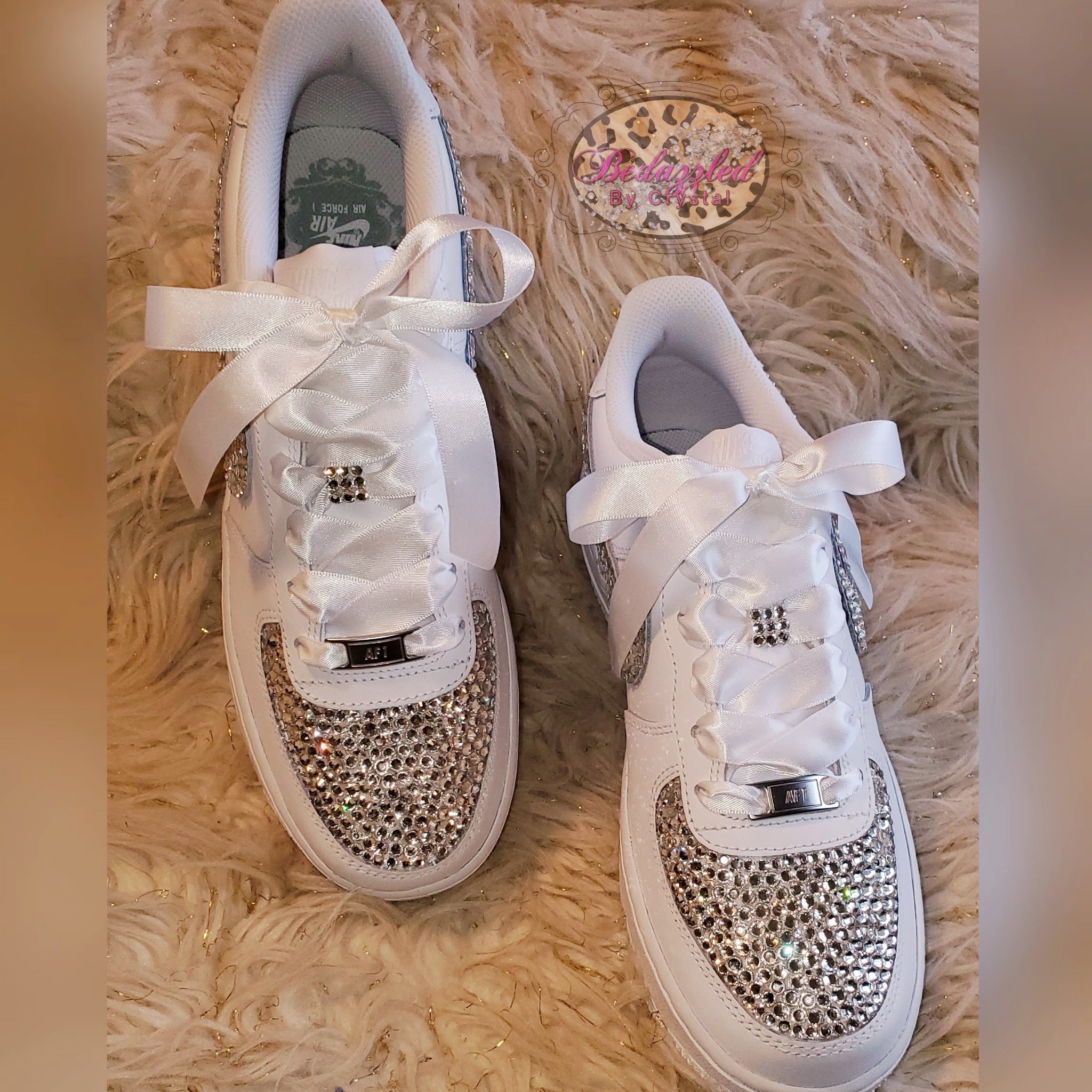 Bedazzled Nike Air Forces 1's Low