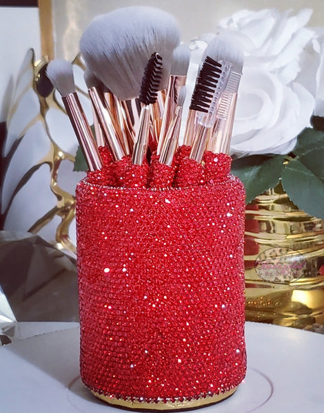 Bling Makeup Brushes & Holder