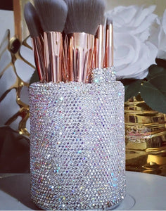 Bling Makeup Brushes & Holder