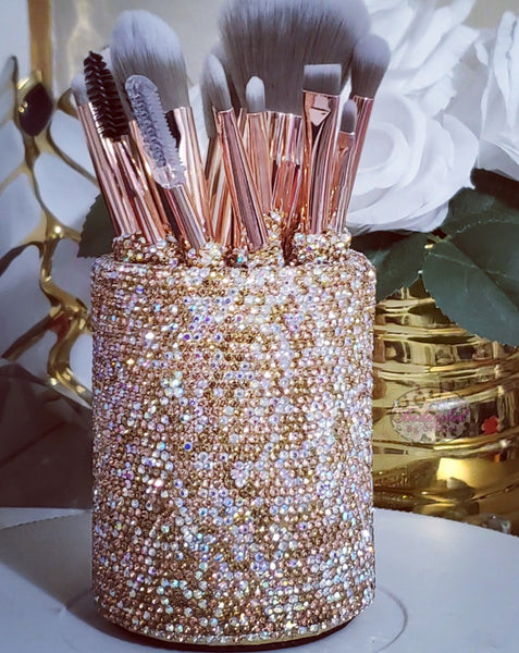 Bling Makeup Brushes & Holder