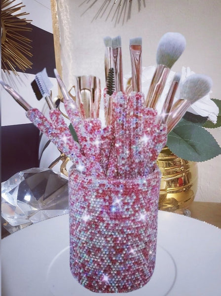 Bling Makeup Brushes & Holder